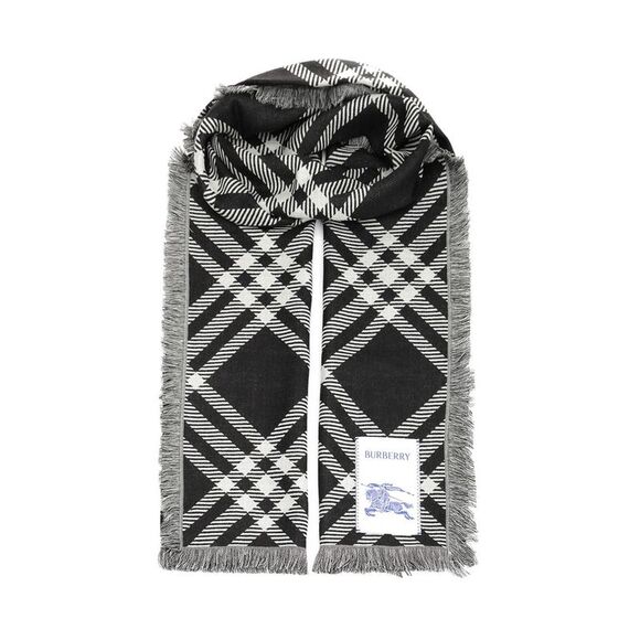 Burberry Women Wide Silk And Wool Scarf